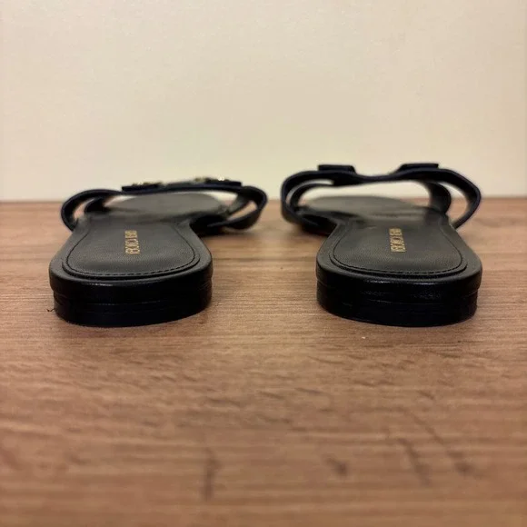 VERONICA BEARD Womens Via Slide Sandal Size 7.5 Black Leather Studded Designer - Picture 11 of 12